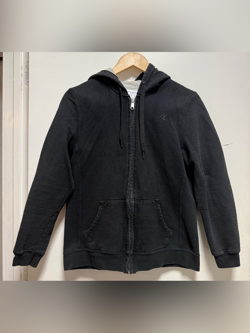Champion Black Full-Zip Hooded Sweatshirt